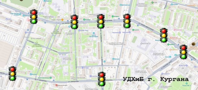 Из-за перекрытия улицы Свердлова в Кургане поменяли работу светофоров