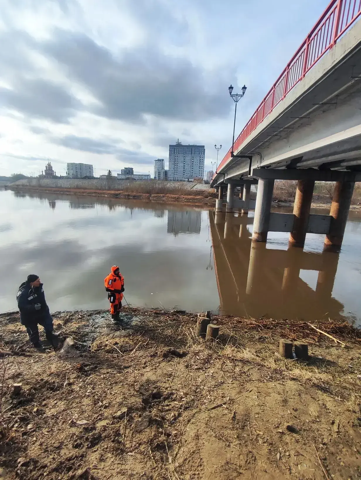 В Кургане провели расчистку Тобола под Кировским мостом В Кургане провели расчистку Тобола под Кировским мостом