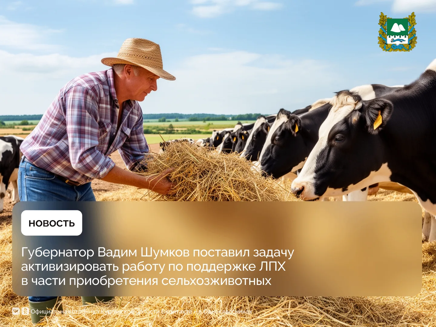 Губернатор Вадим Шумков поставил задачу активизировать работу по поддержке ЛПХ в части приобретения сельхозживотных