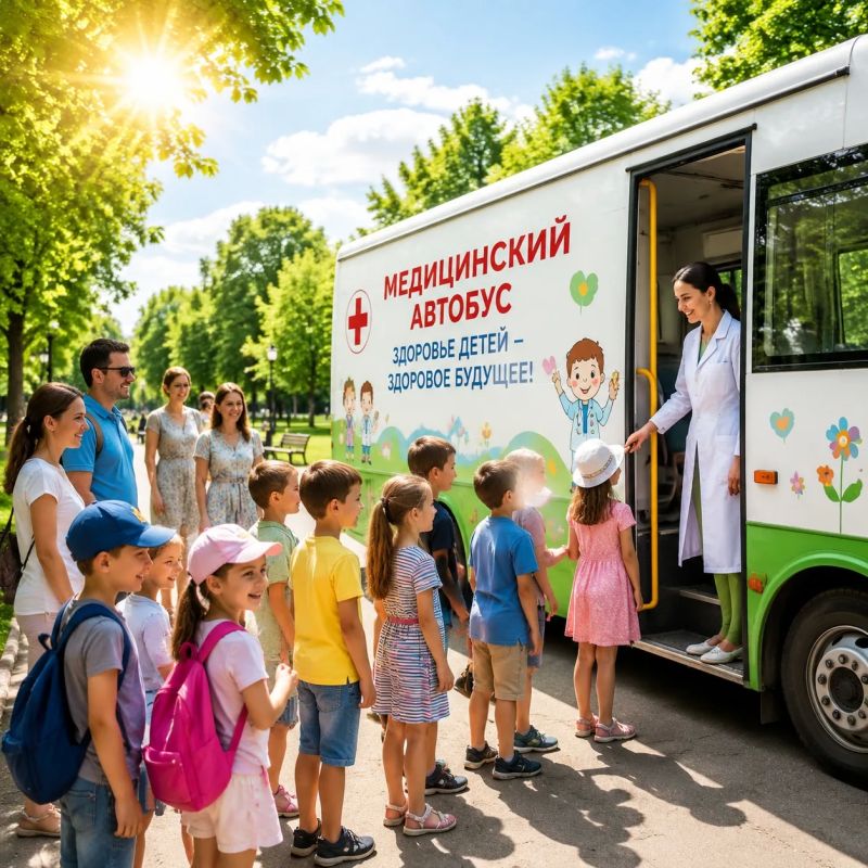В честь празднования Международного дня защиты детей Курганская детская поликлиника организует передвижной мобильный комплекс с участием бригады Центра здоровья и специалистов отделения реабилитации