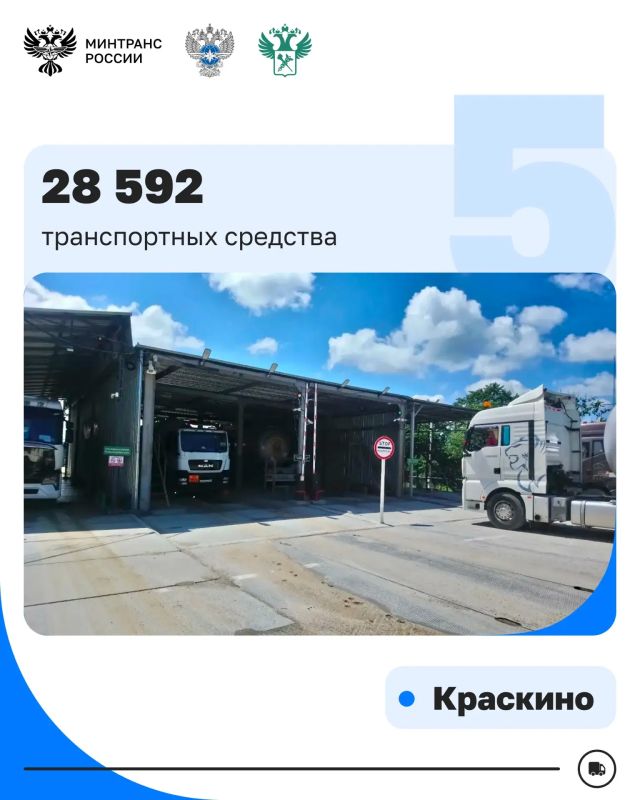Вместе с Росгранстроем и ФТС России определили ТОП-5 пунктов пропуска на границе с Китаем по количеству проследовавших грузовых машин за 1-е полугодие 2026 года Вместе с Росгранстроем и ФТС России определили ТОП-5 пунктов пропуска на границе с Китаем по количеству проследовавших грузовых машин за 1-е полугодие 2026 года