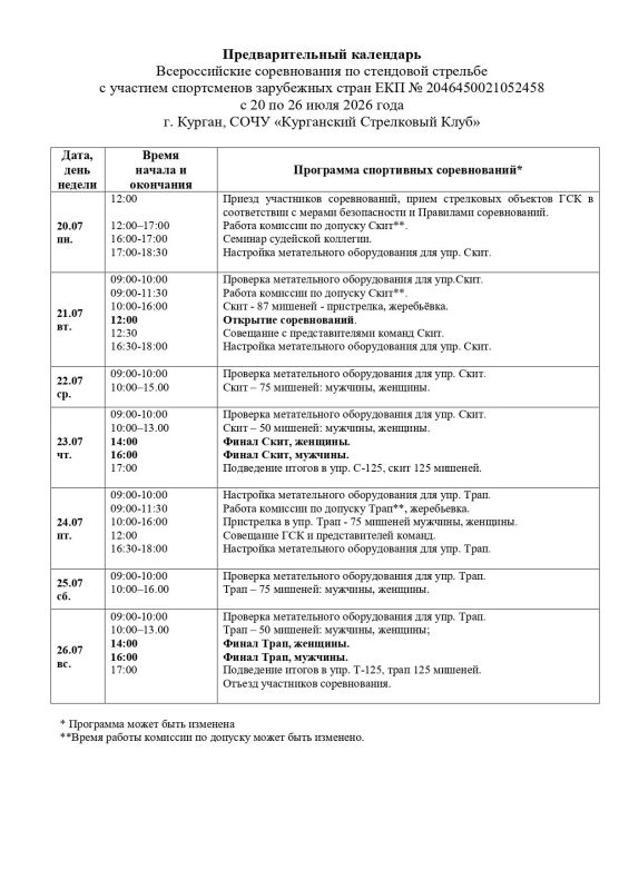 Курган вновь принимает всероссийские соревнования по стендовой стрельбе Курган вновь принимает всероссийские соревнования по стендовой стрельбе
