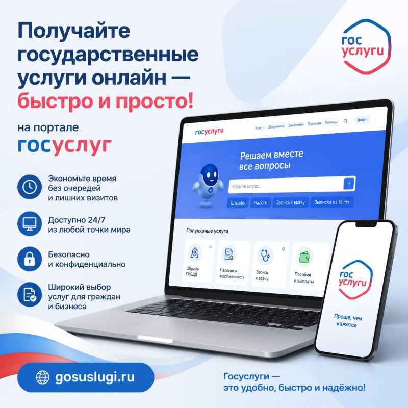 Получайте государственные услуги онлайн — быстро и просто!