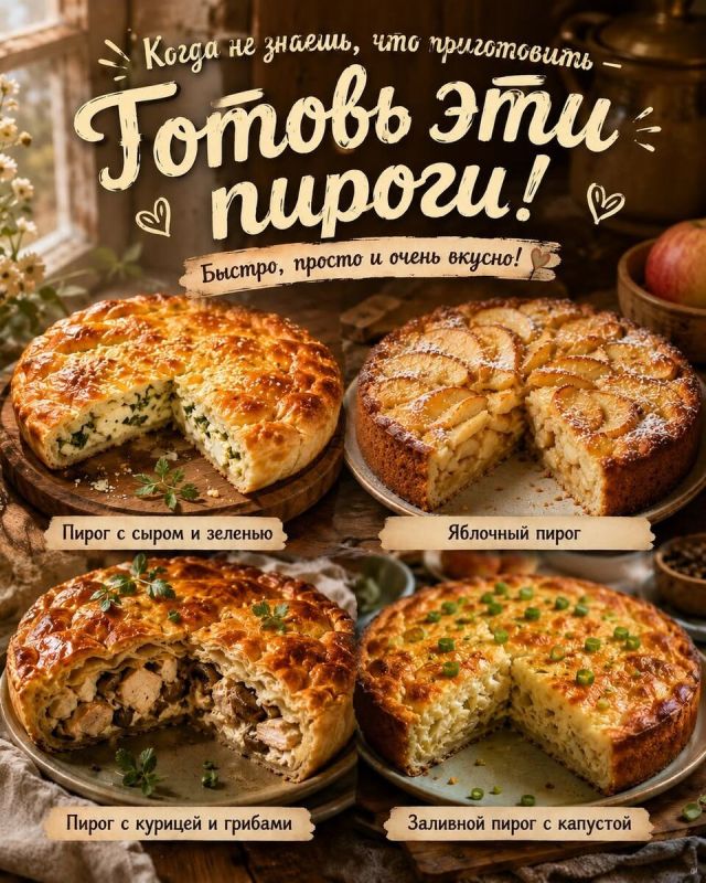 Когда не знаешь, что приготовить - пеки пирог!