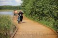 На Голубых озёрах в Кургане строят деревянную набережную