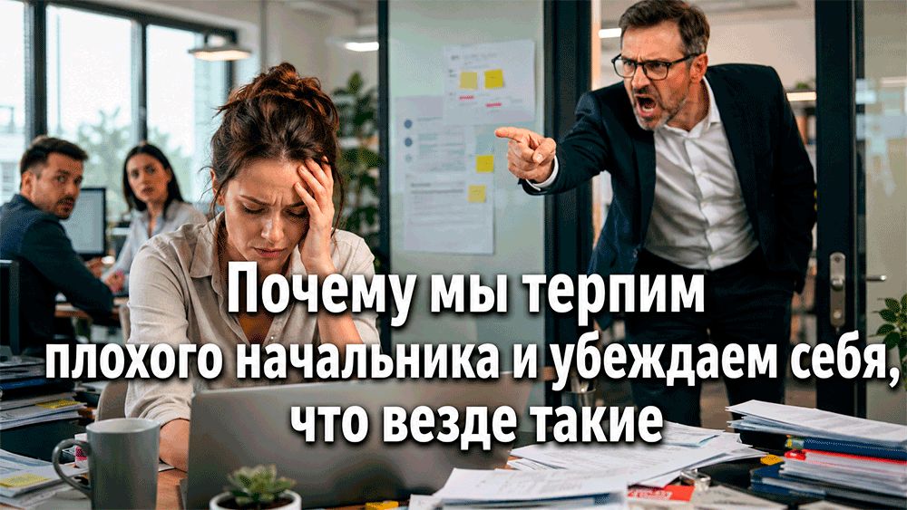 Как мы миримся с плохими начальниками и убеждаем себя, что другого выхода нет