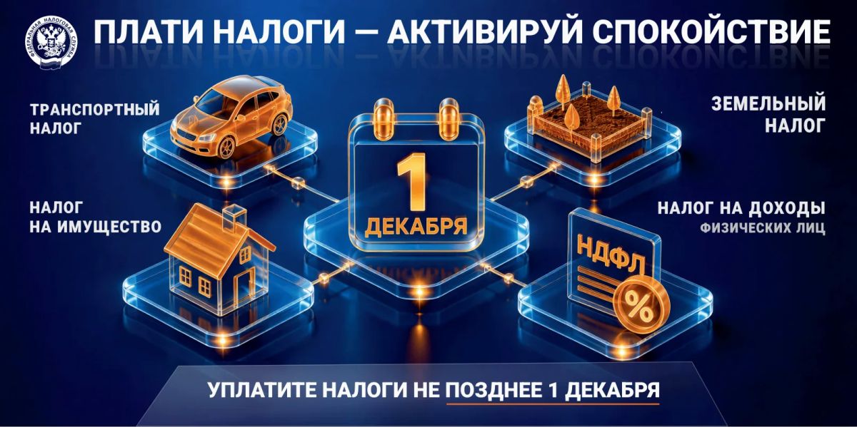 Управление Федеральной налоговой службы по Курганской области информирует Вас о рассылке в адрес граждан налоговых уведомлений для уплаты имущественных налогов за 2025 год